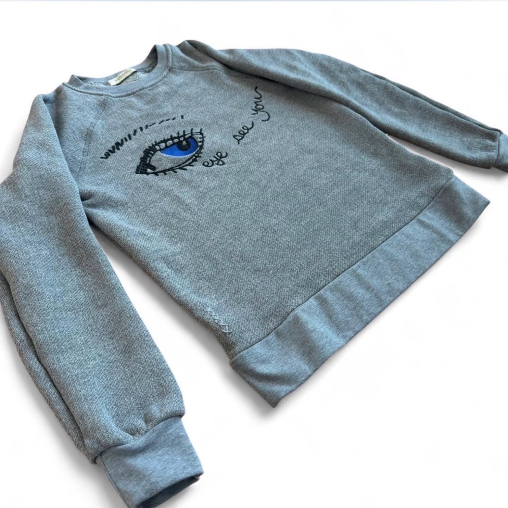 Ragdoll LA Blue Graphic Eye Sweater “Eye See You” Women XS - Picture 5 of 6